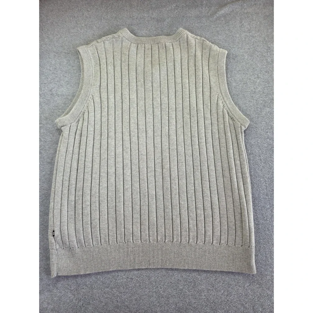 Nautica Men's L Gray Chunk Cable Knit  Preppy Grandpacore Gray Vintage